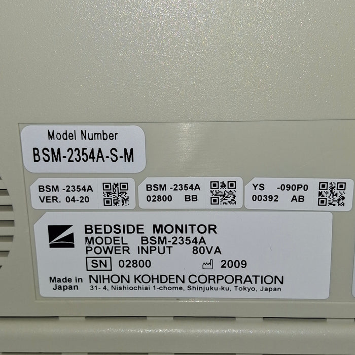 Nihon Kohden BSM-2354A Bedside Monitor