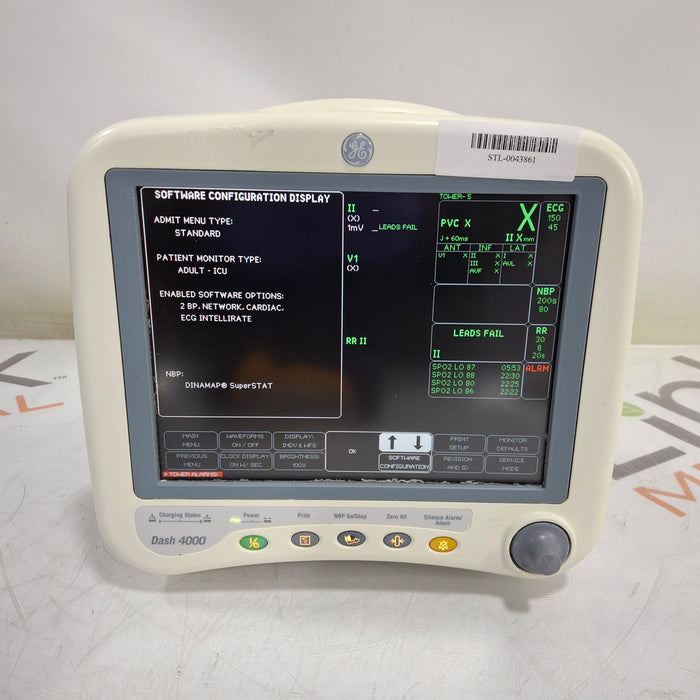 GE Healthcare Dash 4000 - GE/Nellcor SpO2 Patient Monitor