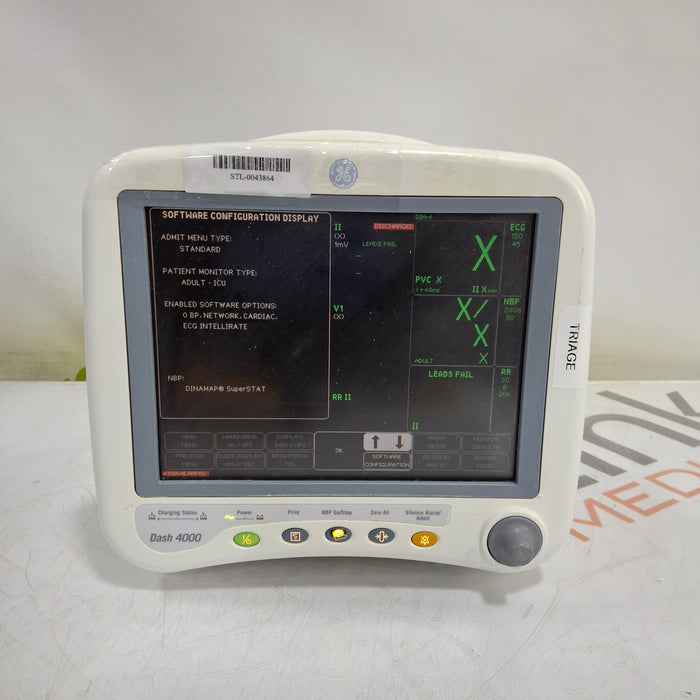 GE Healthcare Dash 4000 - GE/Nellcor SpO2 Patient Monitor
