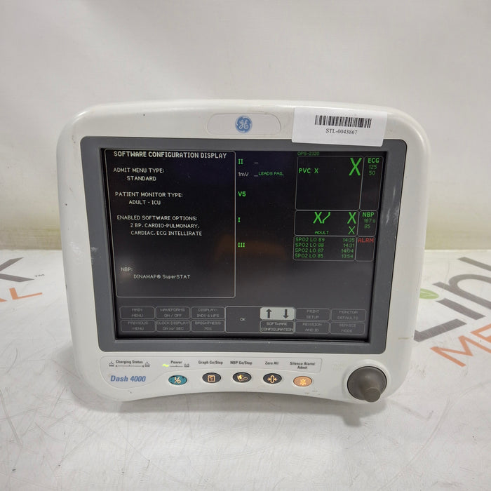 GE Healthcare Dash 4000 - GE/Nellcor SpO2 Patient Monitor