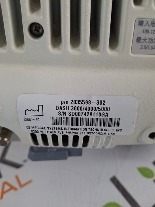 GE Healthcare Dash 5000 - GE/Nellcor SpO2 Patient Monitor