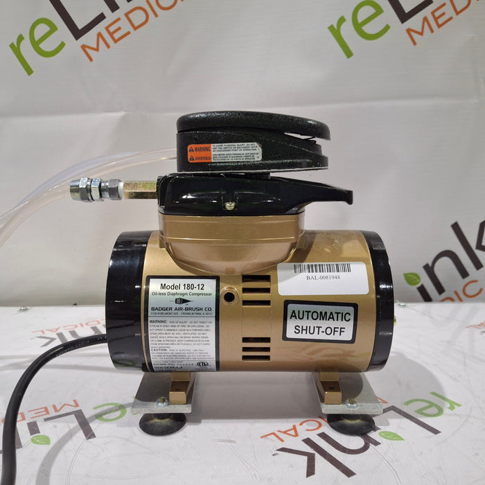 Badger Air Brush Company 180-12 Oil-less Diaphragm Compressor