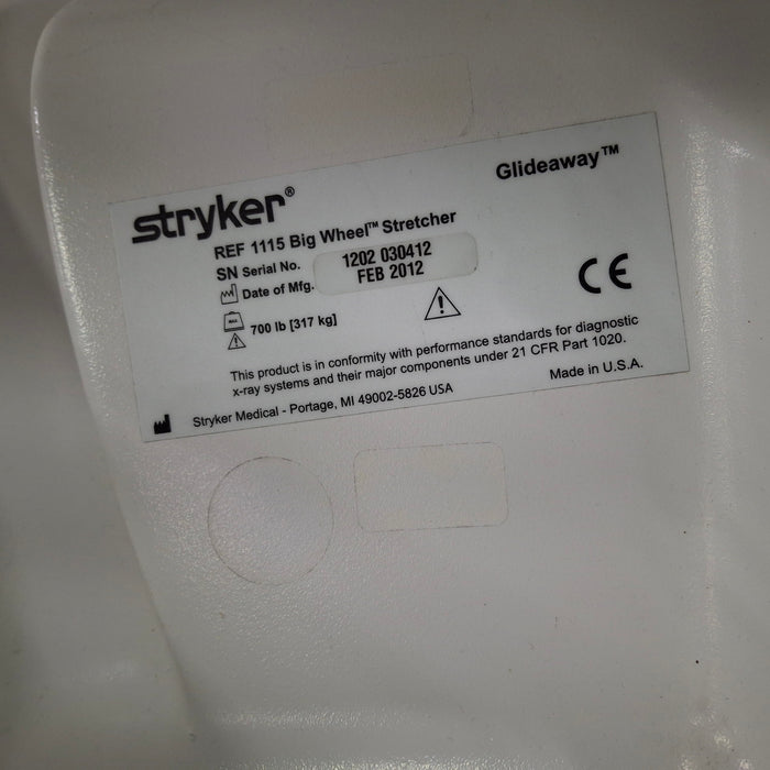 Stryker 1115 Big Wheel Glideaway Stretcher