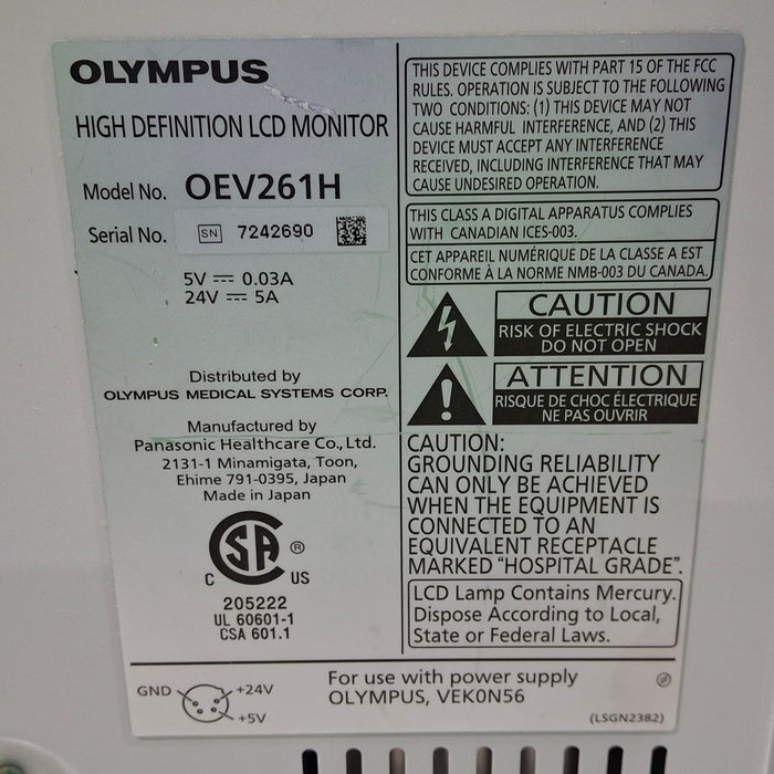 Olympus OEV261H 26" LCD Endoscopy Monitor