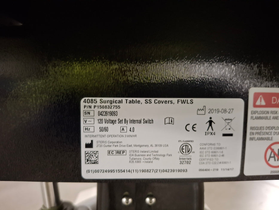 Steris 4085 Surgical Table