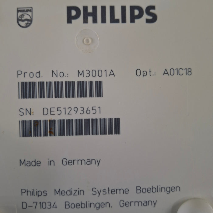 Philips M3001A-A01C18 Fast SpO2, NIBP, 12 lead ECG, Temp, IBP MMS Module