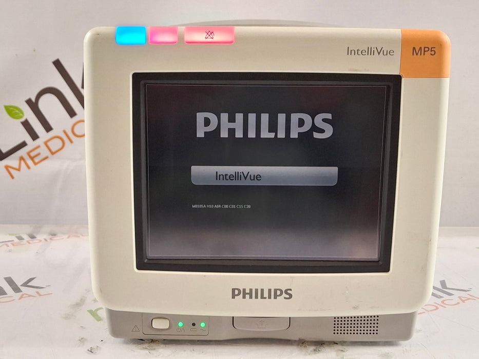 Philips Intellivue MP5 - ECG, OxiMax SpO2, NIBP Patient Monitor