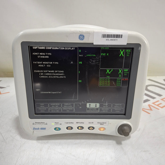 GE Healthcare Dash 4000 - GE/Nellcor SpO2 Patient Monitor