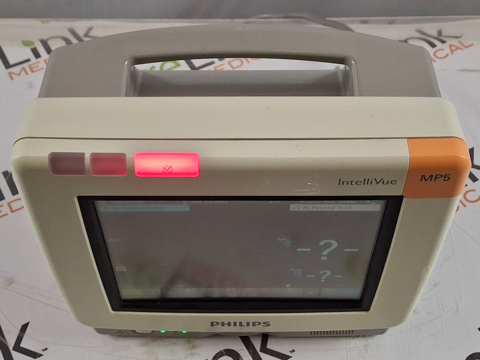 Philips Intellivue MP5 - ECG, OxiMax SpO2, NIBP Patient Monitor