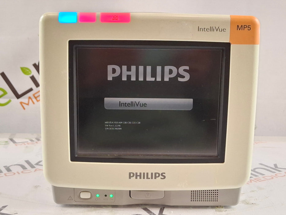 Philips Intellivue MP5 - ECG, OxiMax SpO2, NIBP Patient Monitor