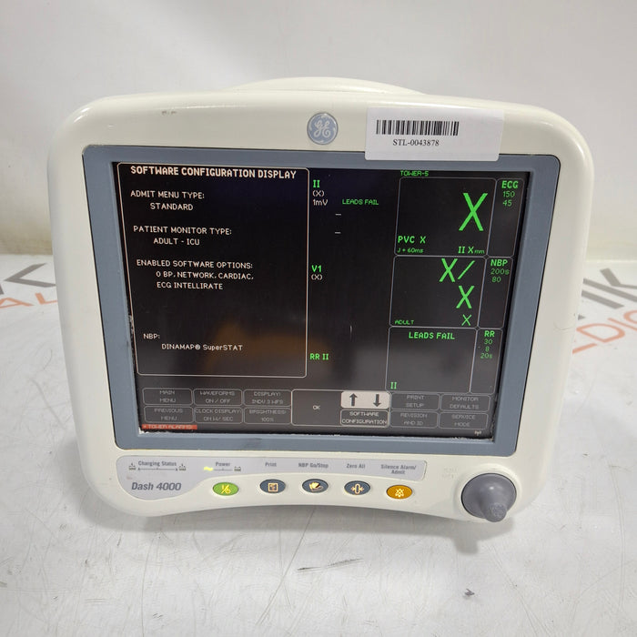 GE Healthcare Dash 4000 - GE/Nellcor SpO2 Patient Monitor