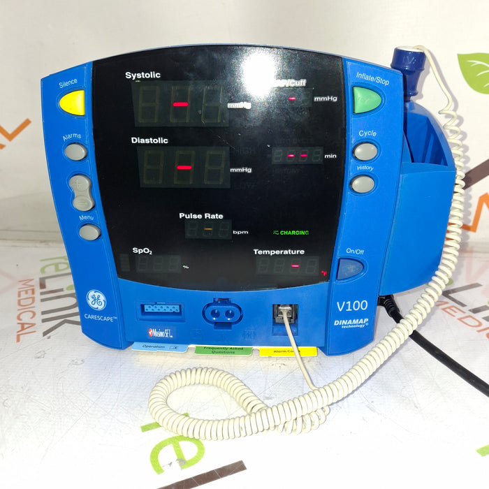 GE Healthcare Dinamap V100 - NIBP, SpO2, Temp Vital Signs Monitor