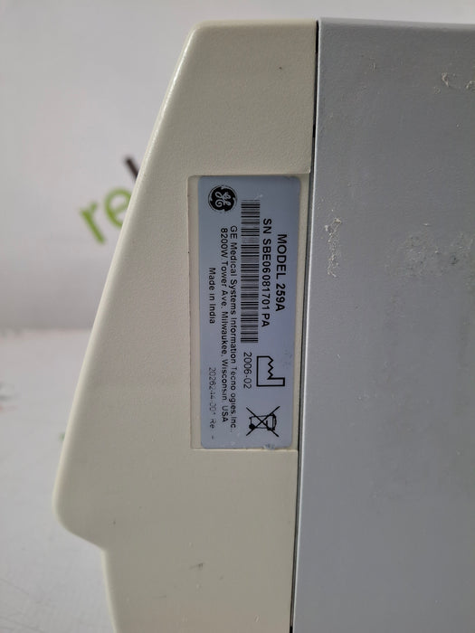 GE Healthcare Corometrics 250 Series Model 259 Fetal Monitor