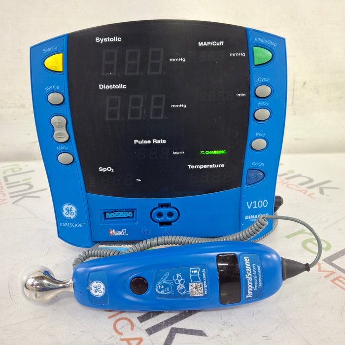 GE Healthcare Dinamap V100 - NIBP, SpO2, Temp Vital Signs Monitor