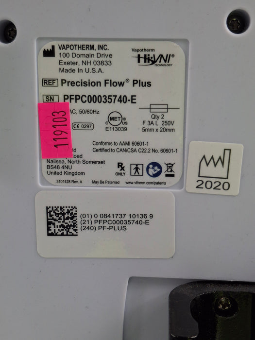 Vapotherm Precision Flow Plus Meter Humidifier