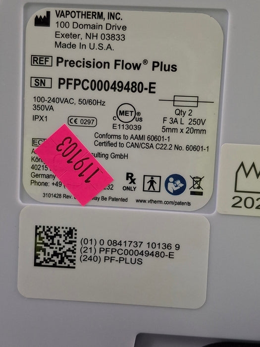 Vapotherm Precision Flow Plus Meter Humidifier