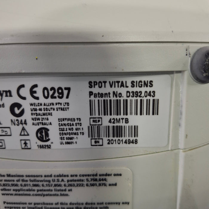 Welch Allyn Spot 420 - NIBP, Temp, Masimo SpO2 Vital Signs Monitor