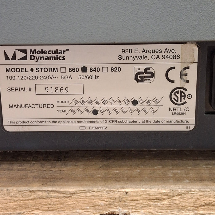 Molecular Dynamics 840 Imager DNA Laboratory Medical Printing Scanner