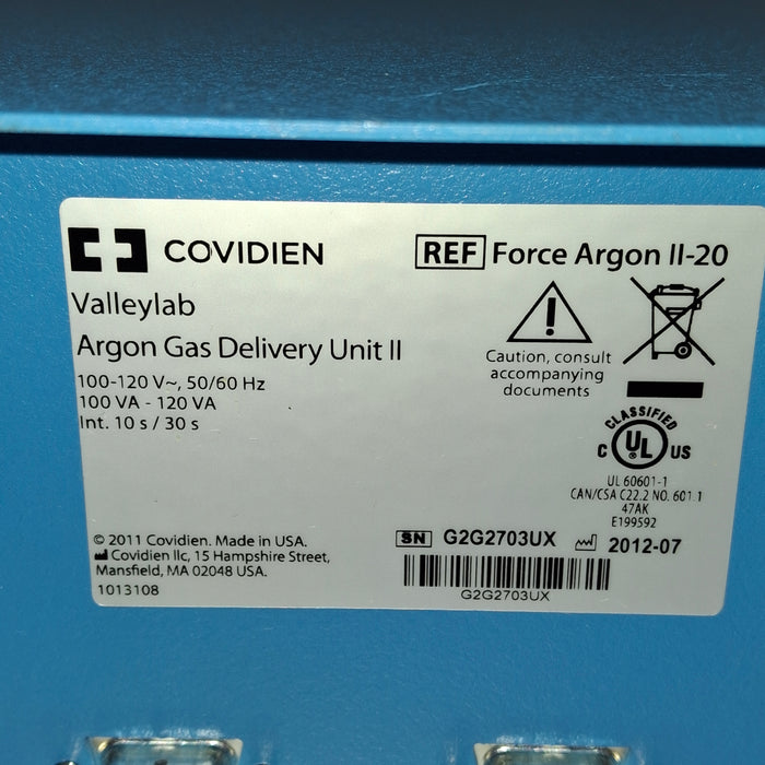 Valleylab Force Argon II Gas Delivery Unit