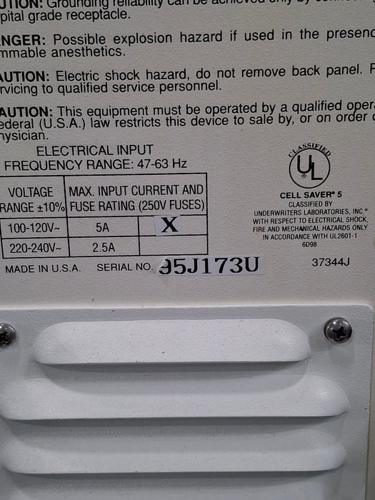 Haemonetics Cell Saver 5 Salvage Shed Blood Unit