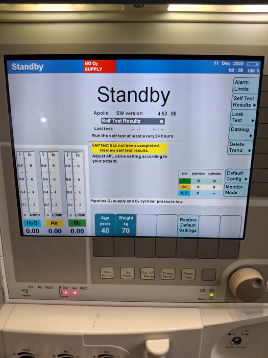 Draeger Medical Apollo Anesthesia System