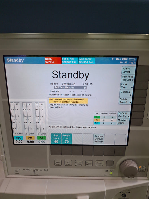 Draeger Medical Apollo Anesthesia System