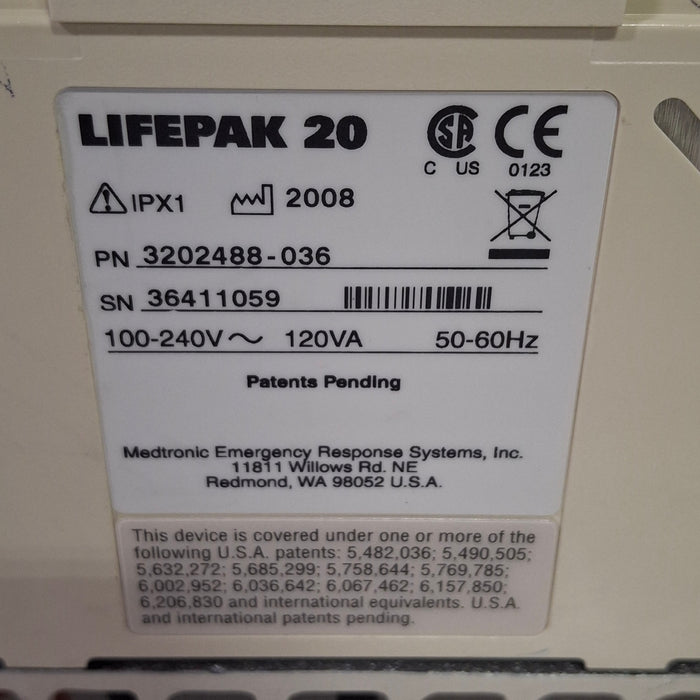 Physio-Control LifePak 20 Defibrillator