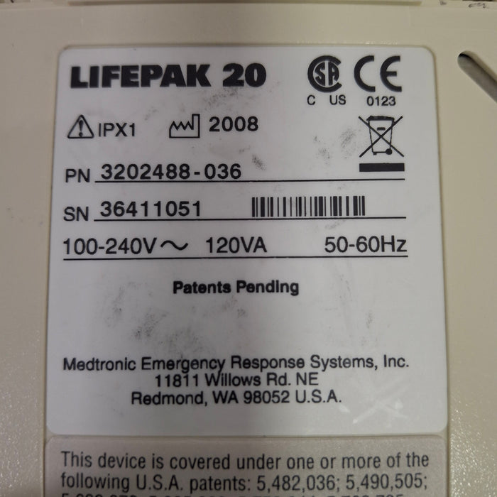 Physio-Control LifePak 20 Defibrillator