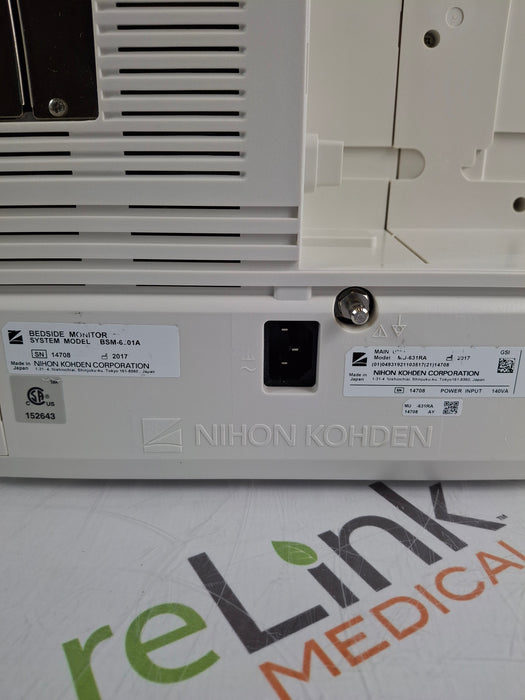 Nihon Kohden Life Scope BSM-6301A Patient Monitor