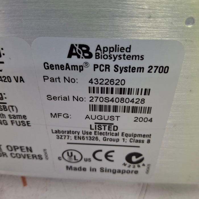 Applied Biosystems GeneAmp 2700 PCR System