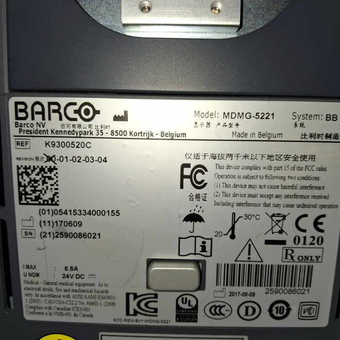 Barco MDMG-5221 Mammo Tomosynthesis 5MP Display Monitor