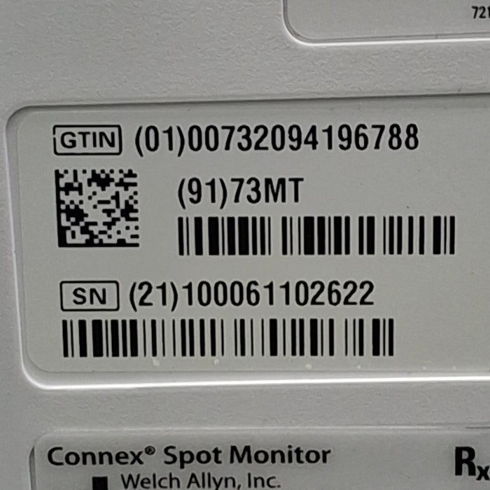 Welch Allyn Connex Spot Bluetooth - Masimo SpO2, SureTemp Monitor