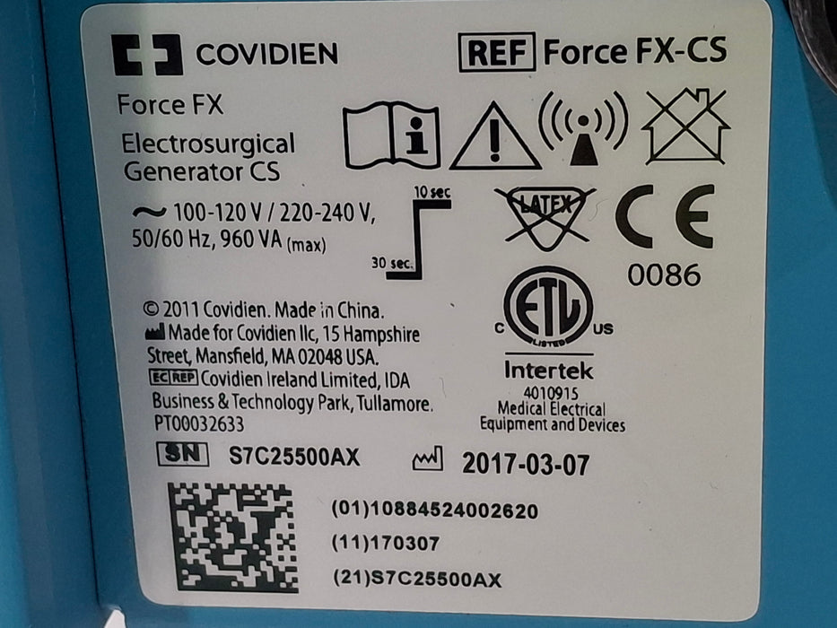 Covidien Force FX-CS Electrosurgical Unit