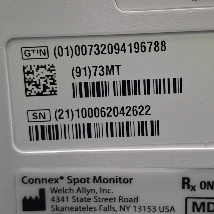 Welch Allyn Connex Spot Bluetooth - Masimo SpO2, SureTemp Monitor