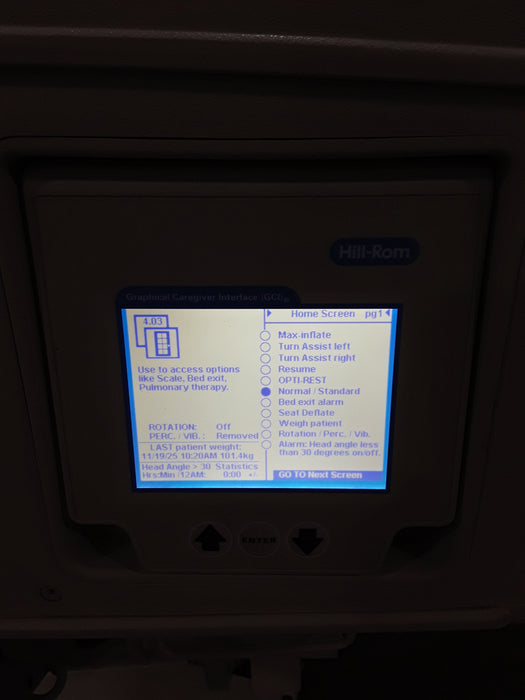 Hill-Rom TotalCare P1900 w/ SpO2RT Upgrade Kit ICU Bed