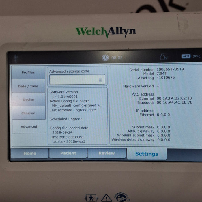 Welch Allyn Connex Spot Bluetooth - Masimo SpO2, SureTemp Monitor