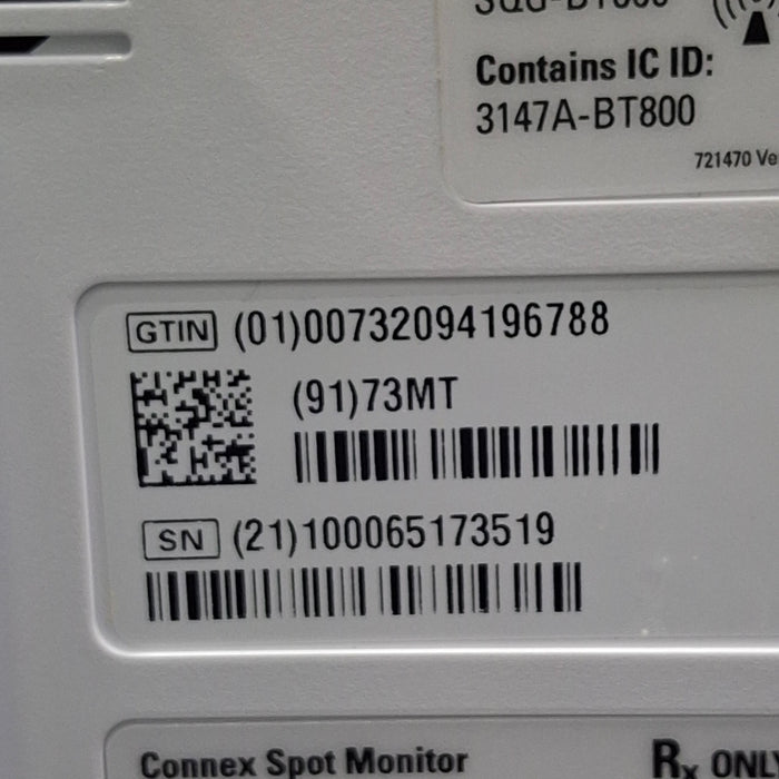 Welch Allyn Connex Spot Bluetooth - Masimo SpO2, SureTemp Monitor