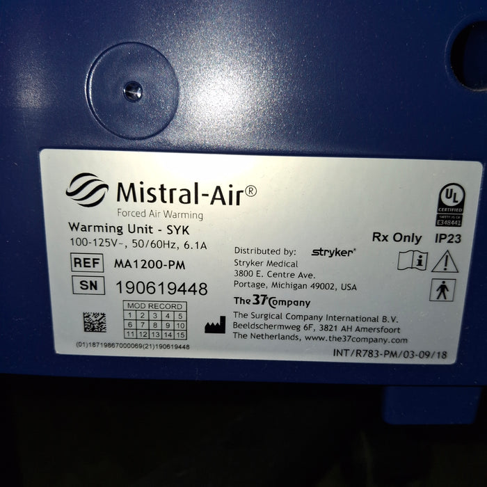 Stryker Mistral-Air Forced Air Warming System