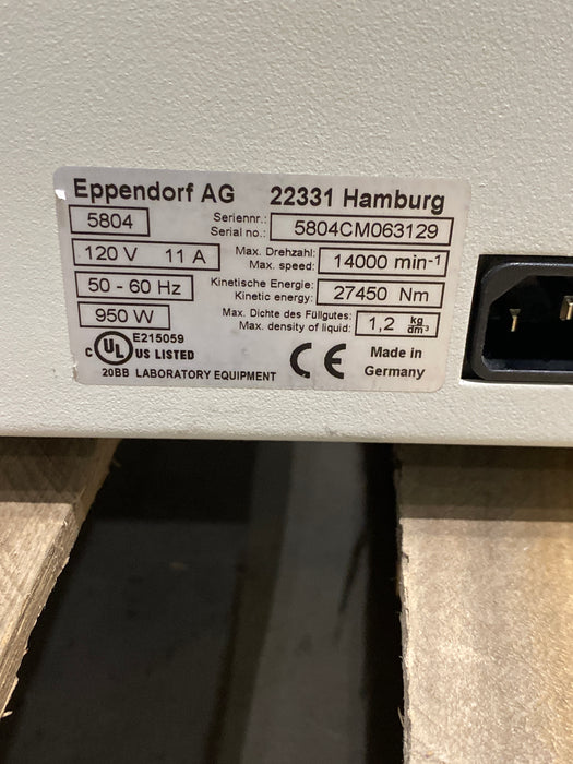 Eppendorf 5804 Centrifuge
