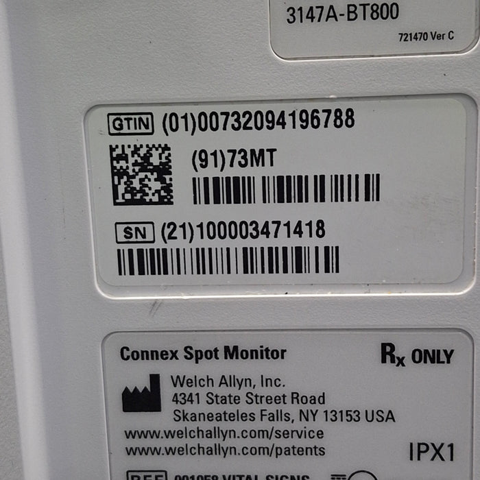 Welch Allyn Connex Spot Bluetooth - Masimo SpO2, SureTemp Monitor