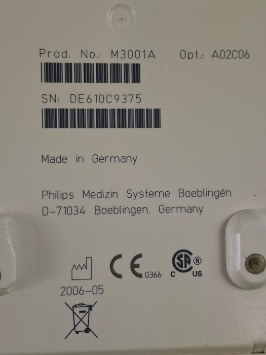 Philips M3001A-A02C06 OxiMax SpO2, NIBP, ECG, Temp, IBP MMS Module