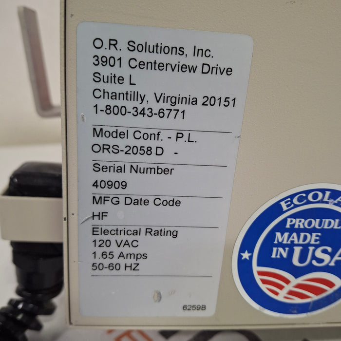 OR Solutions ORS-2058 D Solution Warmer