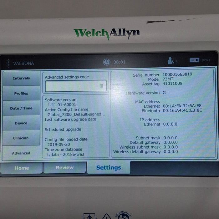 Welch Allyn Connex Spot Bluetooth - Masimo SpO2, SureTemp Monitor