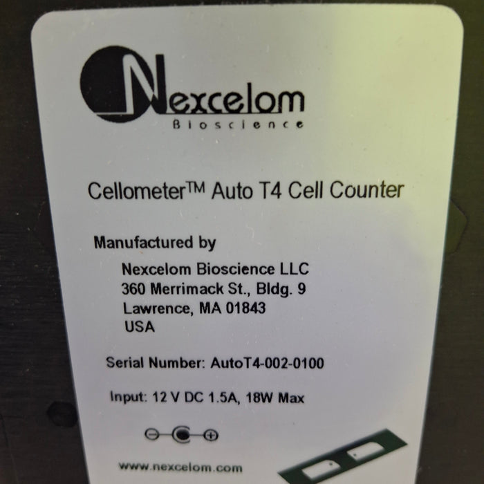 Nexcelom Bioscience LLC Cellometer Auto T4 Image Cytometer Fluorescent Counter