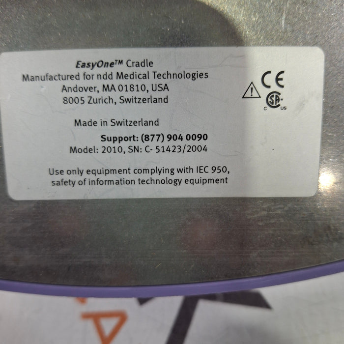 NDD Medical Technologies Inc EasyOne Plus 2001 Diagnostic Spirometry System