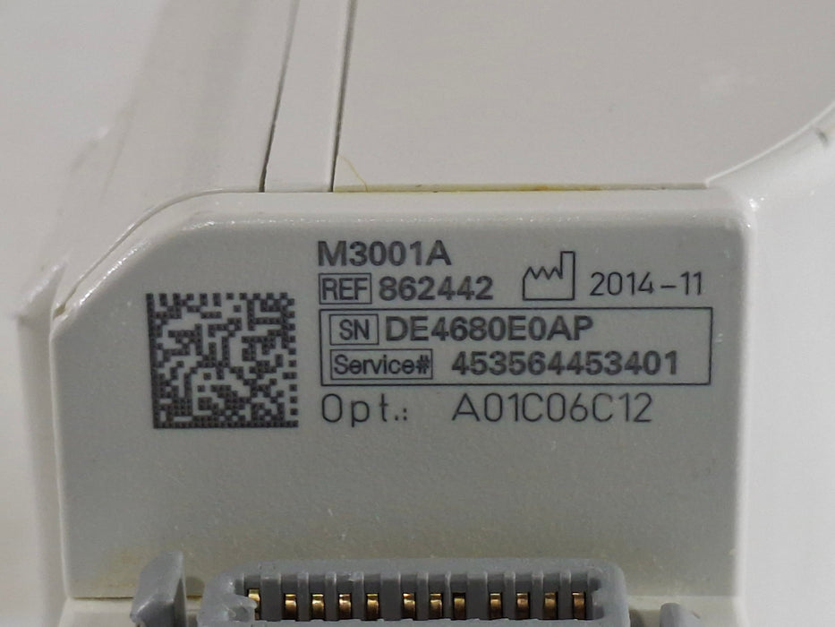Philips M3001A-A01C06C12 Fast SpO2, NIBP, 12 lead ECG, Temp, IBP MMS Module