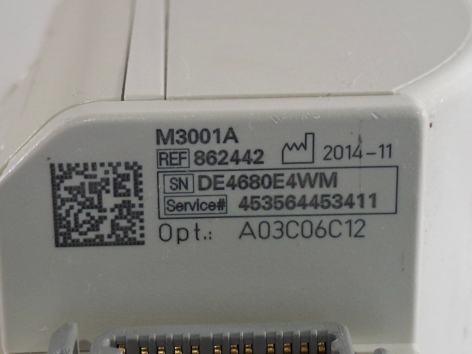 Philips M3001A-A03C06C12 Masimo SpO2, NIBP, 12 lead ECG, Temp, IBP MMS Module
