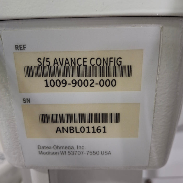 GE Healthcare S/5 Avance Anesthesia System
