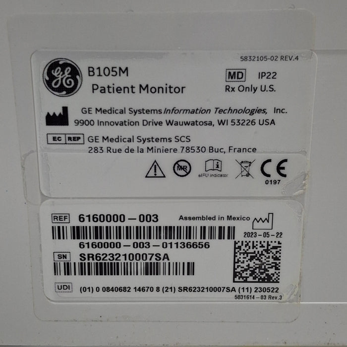 GE Healthcare B105M Patient Monitor