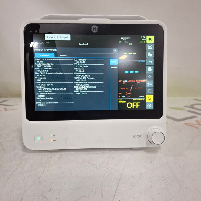 GE Healthcare B105M Patient Monitor